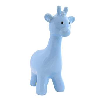 Bank Blue Large Giraffe  -  One Giraffe Bank 9.5 Inches -  Money Saving  -  3562Bl  -  Ceramic  -  Blue