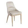 Best Master Furniture,Armless Taupe Dining Chairs with Wood-Look Legs - Set of 2 - 3 of 4