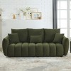 81" Teddy Fabric 3-Seater Sofa,Oversized Modern Upholstered Couch with Plush Backrest & Pillows for Living Room,Bedroom-Baofuwish - 2 of 4