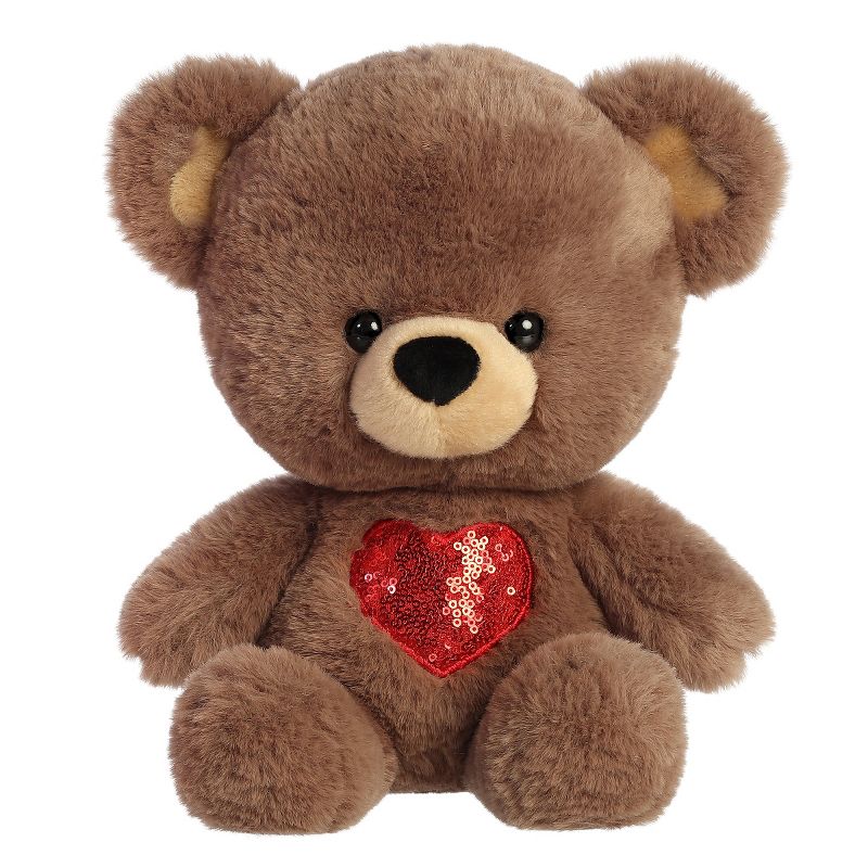 Aurora A Heart For You Bear 13" Brown Brown Stuffed Animal, 1 of 5