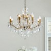 ALOADECOR  Classic/Traditional Lighting Fixture Antique Gold Ornate Crystal Chandelier - 3 of 4