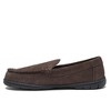 Lands' End Men's Flannel Lined Suede Slip On Moccasin Slippers - 3 of 4