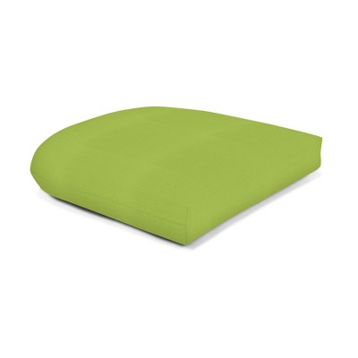 Casual Cushion Solid Sunbrella Fabric 1-Piece Indoor/Outdoor Wicker Seat Pad Cushion, 19.5"W x 19.5"L