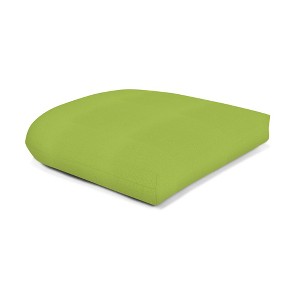 Casual Cushion Solid Sunbrella Fabric 1-Piece Indoor/Outdoor Wicker Seat Pad Cushion, 19.5"W x 19.5"L - 1 of 4