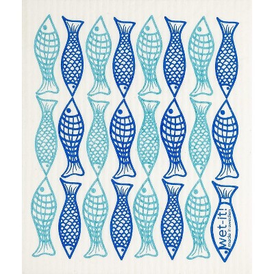 Wet It Dishcloth, Catch Of The Day Blue; Cdb