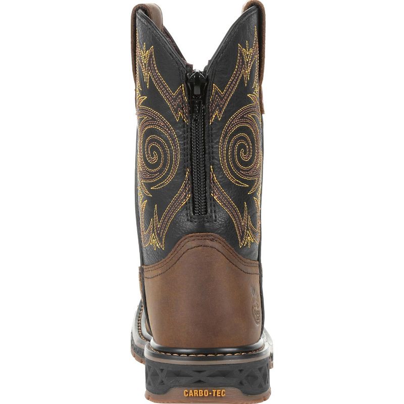 Georgia Boot Carbo-Tec LT Boys' Brown Pull-On Saddle Boot, 5 of 9