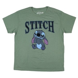 Disney Women's Juniors Lilo & Stitch Puppy Face Stitch Adult T-Shirt - 1 of 3