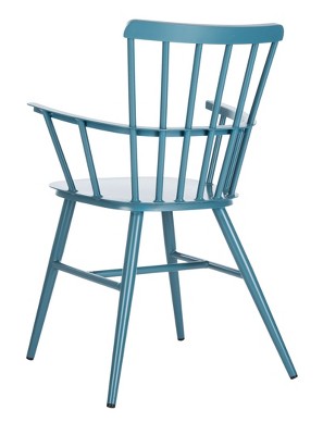 Clifton Matte Navy Blue Transitional Aluminum Arm Chair