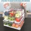 Attop Clear 10-Pack Refrigerator Storage Boxes, Stackable with Lids, BPA-Free, Suitable for Fruits, Vegetables, and Beverages - 3 of 4