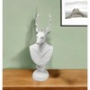 HomeRoots 23" White Polyresin Suited Deer Bust Tabletop Sculpture - 2 of 4