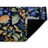 Stupell Industries Painted Blue Floral on Black Printed Outdoor Door Mat, design by Ani Del Sol, 18"x30" - 2 of 4