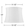 Springcrest Set of 2 Drum Print Lamp Shades White Cream Medium 11.5" Top x 13.5" Bottom x 10" High Spider Harp and Finial Fitting - 4 of 4