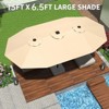 13Ft Large Patio Umbrella Outdoor Double-Sided Rectangle Market Umbrella ,Weather-Resistant Fabric, UV Protection, for Pool, and Garden - 2 of 4