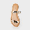 Women's Vivienne Two Band Flat Sandals - Universal Thread™ Gold/Silver - 3 of 4