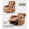 Oversized Recliner Chairs with Heat and Massage - 360° Swivel Lazy Recliner Chair for Adults- Manual Rocking Chair with Cup Holder for Living Rooms - 4 of 4