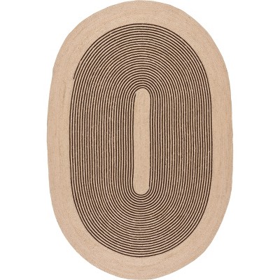 Padma Lakshmi x Rugs USA - Stillpoint Radiating Pattern Jute and Cotton Rug