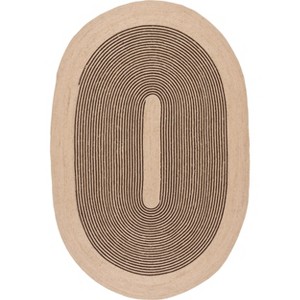 Padma Lakshmi x Rugs USA - Stillpoint Radiating Pattern Jute and Cotton Rug - 1 of 4