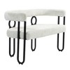 CAVINAS Modern Loveseat Sofa, Chenille Fabric 2 Seater Sofa Couch with Arms and Metal Legs, for Small Space - 4 of 4