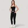Anna-Kaci Active Women's High Waist Crossover Lounge Leggings with Full Length Slim Fit and Flattering Waistband - 3 of 4