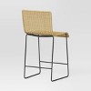 Chapin Modern Woven Counter Height Barstool with Metal Legs - Threshold™: Square Seat, Sled Base - image 4 of 4