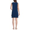 Lands' End Women's Cotton Jersey Notch Neck Dress with Soutache - 2 of 4