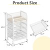 Makeup Organizer with Drawers, Skincare Storage, Floor Skincare Organizers with Wheels Nameplates,Vanity Cosmetic Holder for Perfume, Nail Polish - 3 of 4