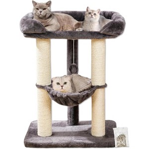 Pets 28" Cat Tree Tower for Indoor Cats, Tall Cat Scratching Post with Large Bed for Maine Coon Big Cats, Sisal Cat Scratcher - 1 of 4