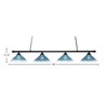Toltec Lighting Oxford 4 - Light Island Pendant Light in  Matte Black with 16" Teal Crystal Shade - 2 of 2