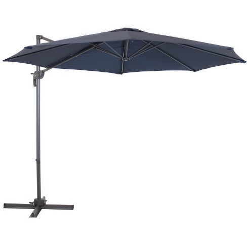 Offset Cantilever Patio Umbrella With 360 Degree Rotation Navy Blue Sunnydaze Decor Target