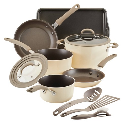 Rachael Ray Cook + Create 11pc Aluminum Nonstick Cookware Set