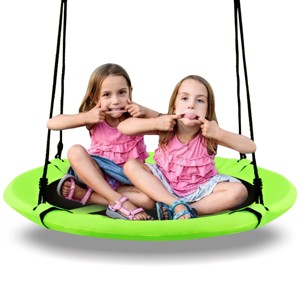 Infans 40" Flying Saucer Tree Swing Indoor Outdoor Play Set Kids Christmas Gift Green - 1 of 4