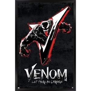 Trends International Marvel Venom: Let There be Carnage - V Graphic Framed Wall Poster Prints - 1 of 4