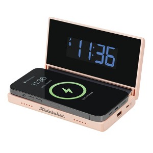 tudebaker Techmate Travel Companion with Clock and Wireless Charging Station - 1 of 4