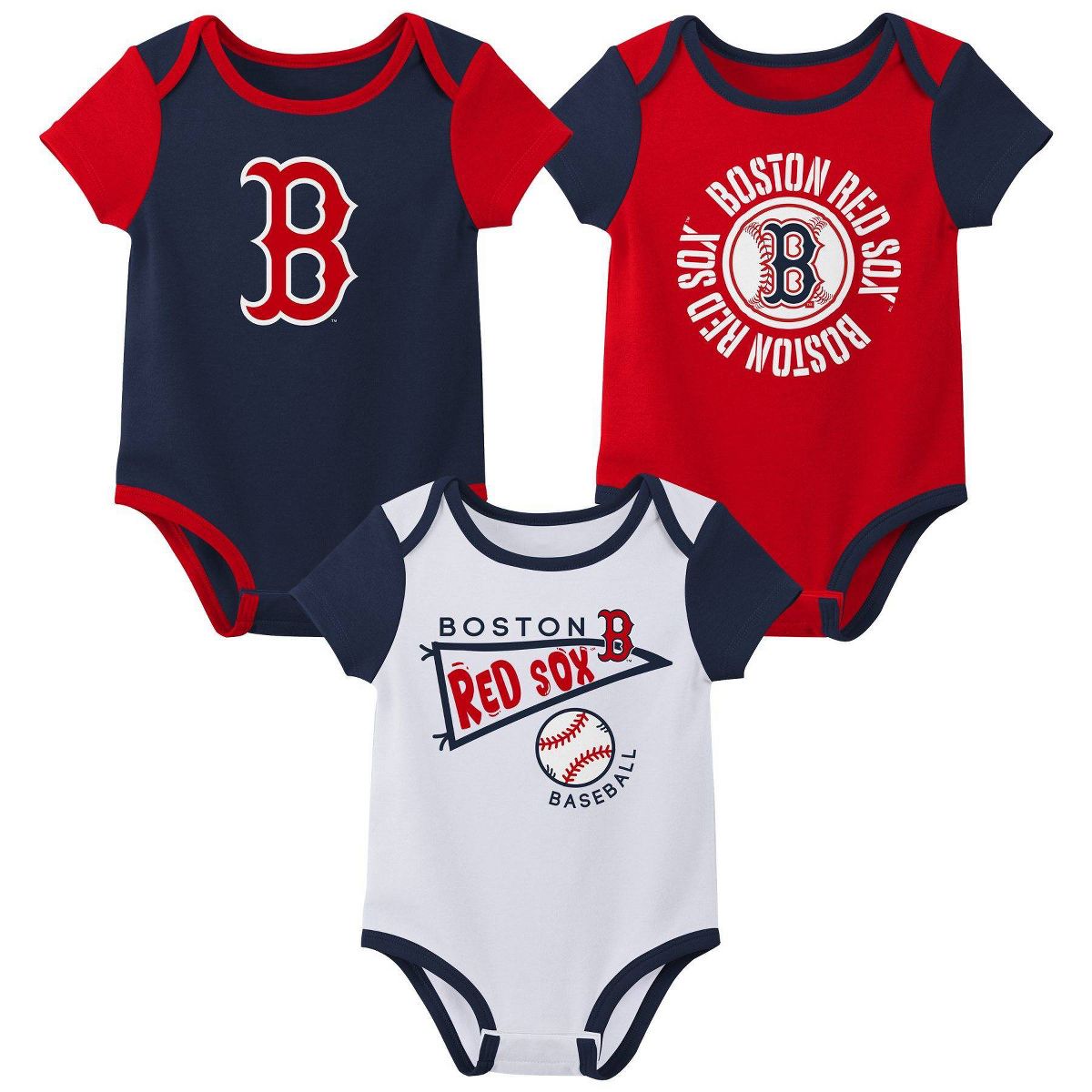 MLB Boston Red Sox Baby 3-pack Bodysuits