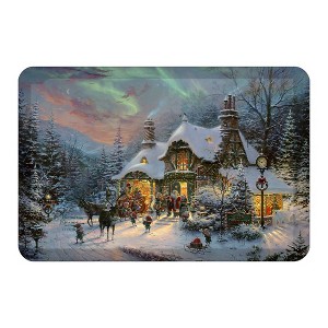 Thomas Kinkade Santa's Night Before Christmas 20"x30" Anti-Fatigue Kitchen Mat - 1 of 2