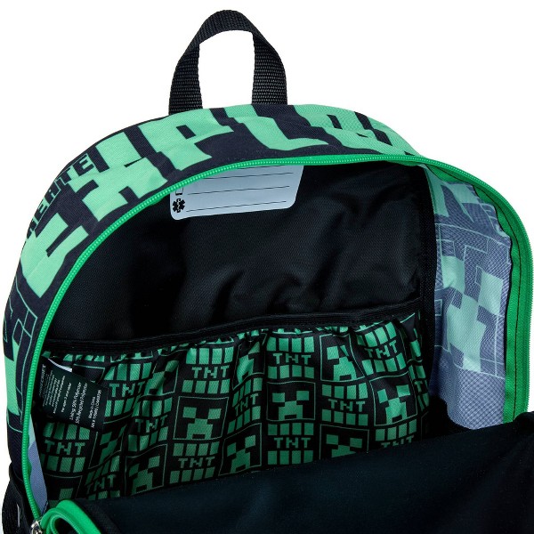 Mochila para niños de 16" de Minecraft - negra 4