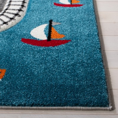Ivory Square Easy-Care Synthetic Kids Rug - 3'