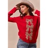 I am a Fashion junky SO ME Sequins Bow Ribbon Embellished Christmas Sweater - 4 of 4