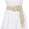 Allegra K Women's Wide Woven Waist Belts Braided Belts for Dress Chunky Buckle 23.62-35.43" - 4 of 4