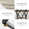 Round Dining Table for 4-6 People, Modern Circle Dinner Table with Sturdy Base, Industrial Wood Dinning Room Table for Kitchen(Table Only) - 3 of 4