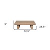 HomeRoots 33" Natural Solid Wood Outdoor Coffee Table - 3 of 4