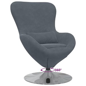 vidaXL Egg Chair Light gray 63 x 73 x 90 cm Velvet - 1 of 4