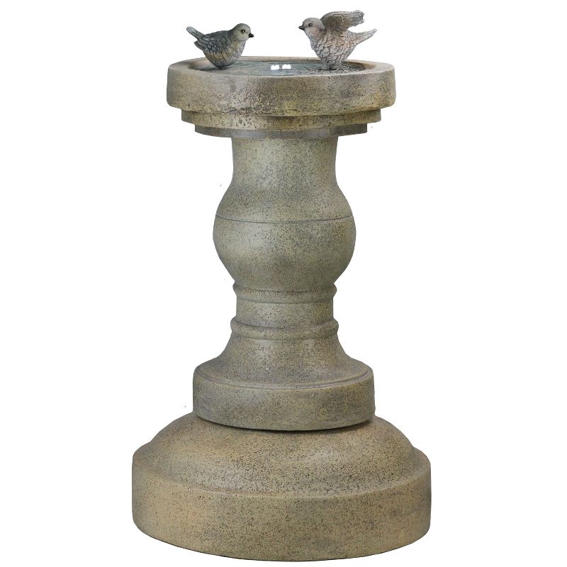 Northlight 24.75" Prelit LED Birds of a Feather Outdoor Patio Garden Water Fountain - Gray, 1 of 7