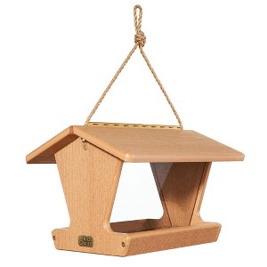 Birds Choice Spruce Creek Collection Hopper Novelty Bird Feeder 9" Natural Teak: Weather-Resistant, UV-Protected - 1 of 4