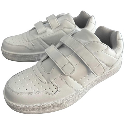 Мужские Naturally G4U Men's Sneakers Comfort Walking Hook-and-Loop Work Shoes, white-10