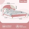 TackView Bed Frame with Round Boucle Headboard, Upholstered Arch-Shaped Design, No Box Spring Required, Easy Assembly - 2 of 4