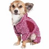 Pet Life (R) Active 'Downward Dog' Heathered Performance 4-Way Stretch Two-Toned Full Body Warm Up Hoodie - 3 of 4