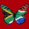 Junior's Design By Humans Butterfly Flag Of South Africa By GiftsIdeas T-Shirt - 2 of 2
