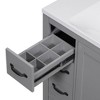 NicBex 36'' Bathroom Storage Cabinet with Sink, Bathroom Vanity, 1 Spacious Cabinet Door with Adjustable Shelf, 6 Drawers for Bathroom, Gray - 4 of 4
