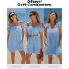 EXLURA Women's Summer Casual Ruffle Sleeveless Rompers 100% Cotton Loose Shorts Jumpsuit Overalls Beach Vacation Outfits 2025 - 4 of 4
